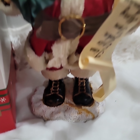 VTG Kurt S. Adler Santa's World Fabric Mache 12" Centerpiece Figurine in OG Box - Picture 6 of 16